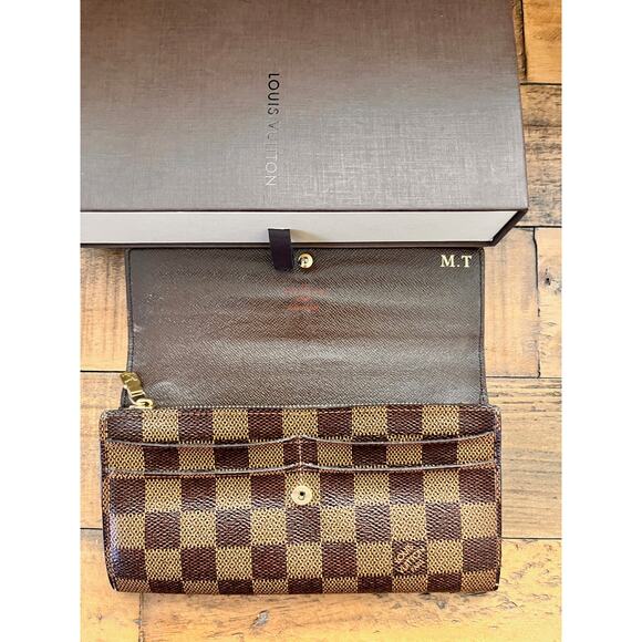 Louis Vuitton Damier Ebene Wallet Long Wallet With COA and Box Included - Picture 9 of 16